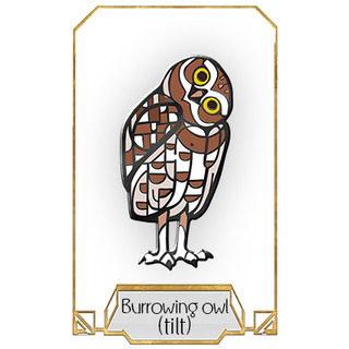 Burrowing Owl Pin - Head Tilt