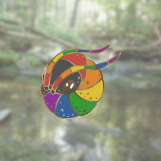 Rainbow Isopod Mini Pin