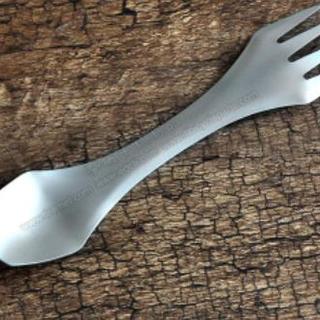 Ultralight 2 in 1 Titanium Spoon Fork Combo