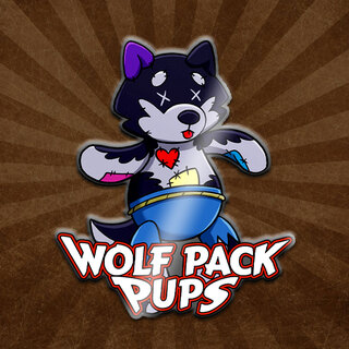 Wolf Pack Pups: Night Wolf Voodoo Doll 2″ Hard Enamel Pin