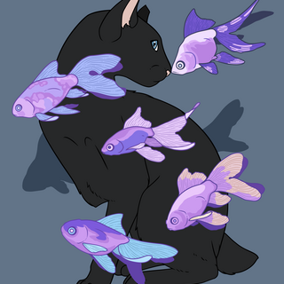 Blue Minnow Canvas Bucket Bag