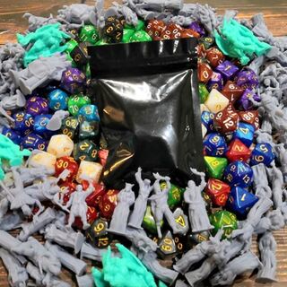 Mystery Polyhedral Dice & Mystery Miniature