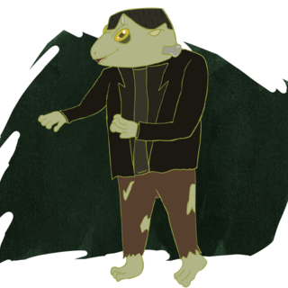 Frogenstein Deluxe Enamel Pin