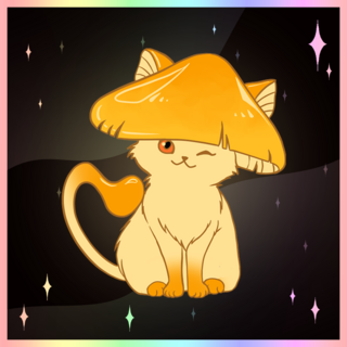 Enamel Pin - Golden Waxcap Meowshroom