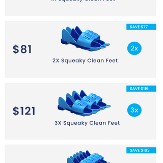 1x Squeaky Clean Feet
