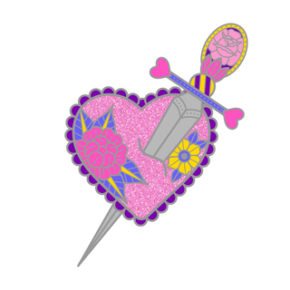 Dagger & Heart Pin - Omnisexual