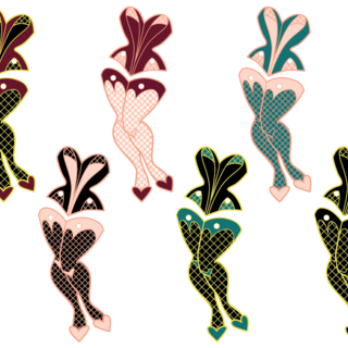 Corset Shaped Pin Collection (6 pins)