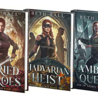 4 signed hardbacks, Age of Azuria 1-4