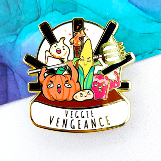 "Veggie Vengeance" Enamel Pin