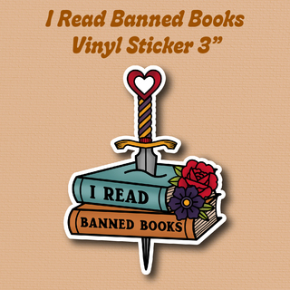 I Read Banned Books Sticker - 3"