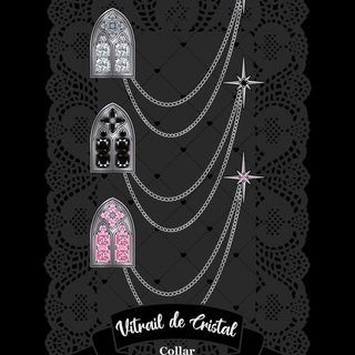 TWO Vitrail de Cristal collar pin SETS