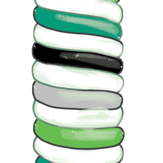 Aromantic Lolly Keychain