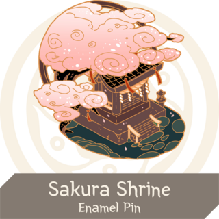 Enamel pin "Sakura Shrine"