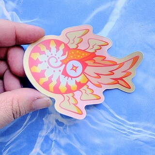 Stargazing Nautilus Holo Vinyl Sticker