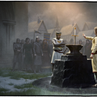 Pendragon Game Playmat w/Black Stitching