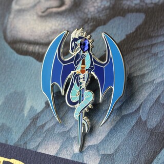 Saphira eragon enamel pin