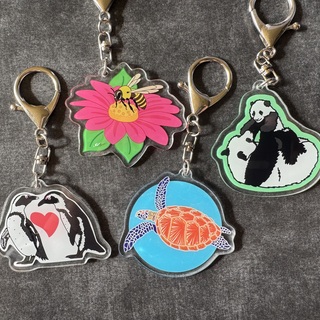Endangered Animal and Maine Coon Mischief Acrylic Charms