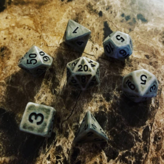 Total Party Kill Games Dice Set - Viking Steel
