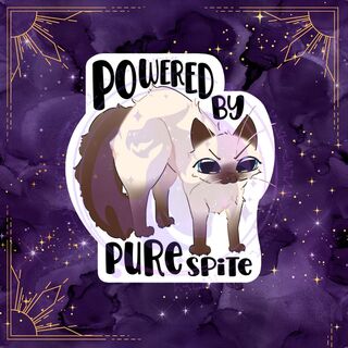 NEW! Powered by pure spite sticker