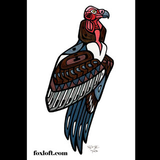 Original Painting - Red-headed Vulture