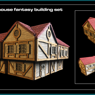 Corner house fantasy building set