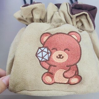 Bear Bear Velvet Dice Bag