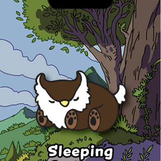 Sleeping Owlbear Pin (025)