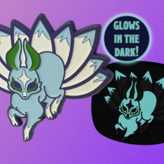 Blue Kistune enamel pin*