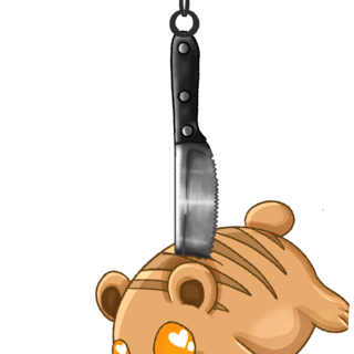 Bread Bear Bun Keychain