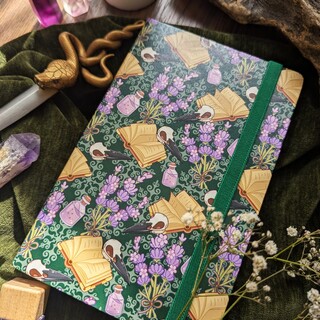 Green Cottagecore- A5 Notebook (Lines)