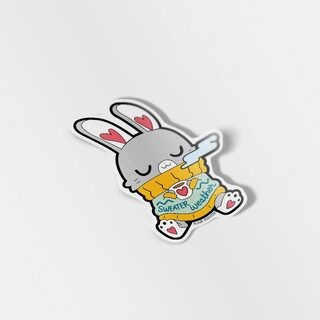 Vinyl Sticker Sweater Weather Bunny