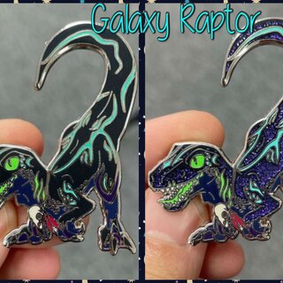 Galaxy Raptor Enamel Pin
