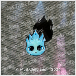 Mini Pin - Blue Fire Spirit