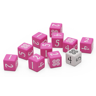 Solemn Vale - D6 Set Wyrd Pink