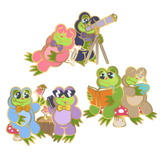 Frog Friends Pin Set