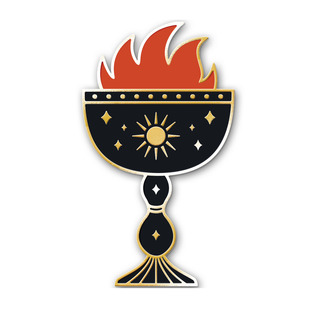 Sunburst Chalice Enamel Pin