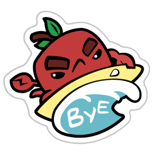 Sticker - Surfin Crabapple