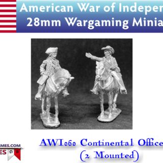 BG-AWI060 Continental Army Mounted Officers (2 riders and horses)