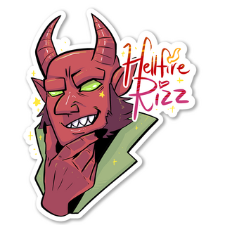 "Hellfire Rizz" Sticker