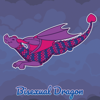 Bisexual Dragon Enamel Pin