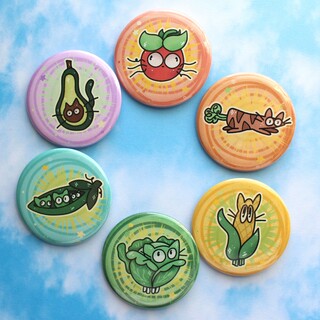 One Veggie Cats Button