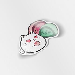 Vinyl Sticker I Love Mochi Cat