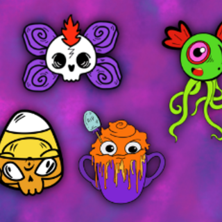 Sticker pack sweet creeps