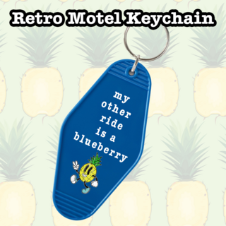 Retro motel style keychain