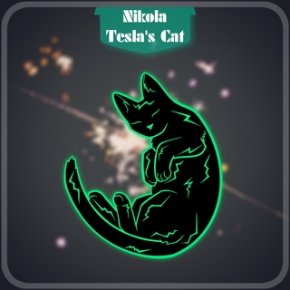 Nikola Tesla's Cat Sticker