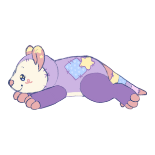 kopi the pajama opossum sleepy snuggles 14" plush