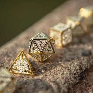 Hollow Snowflake Dice Set