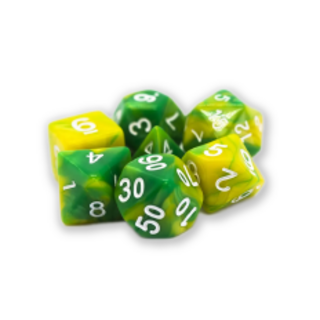 Elemental Dice - Earth (yellow/green)