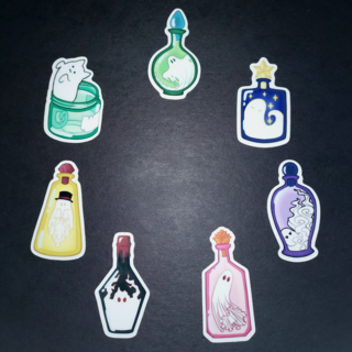 Bottled Ghosts Stickers