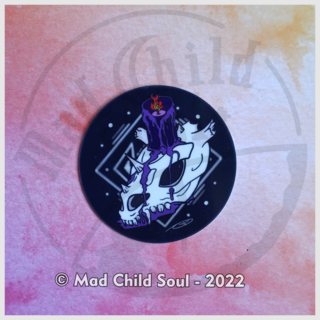 1x STICKER : Dragon Skull (Glow)